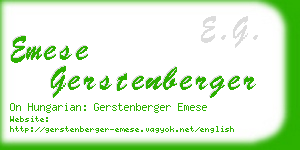 emese gerstenberger business card